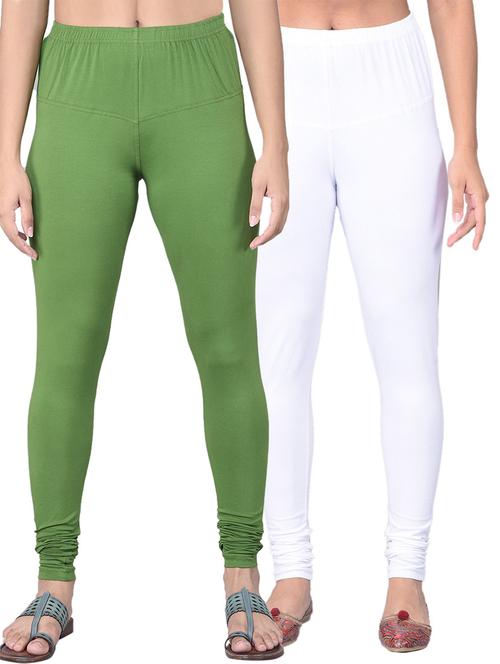 pack of 2 solid full length leggings - 21362019 - Very Small Image - 1