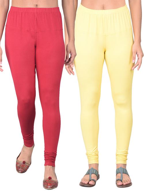 pack of 2 solid full length leggings - 21362037 - Very Small Image - 1