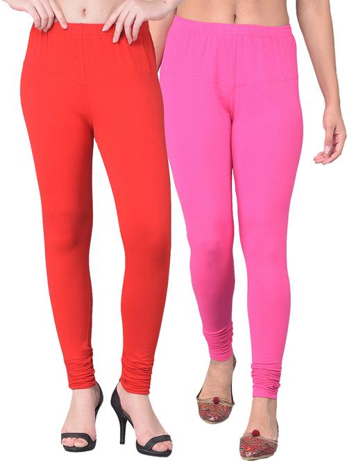 pack of 2 solid full length leggings - 21362052 - Very Small Image - 1