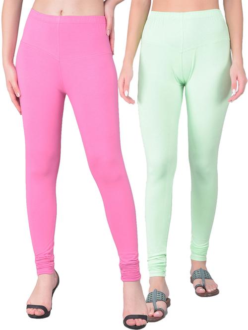 pack of 2 solid full length leggings - 21362067 - Very Small Image - 1
