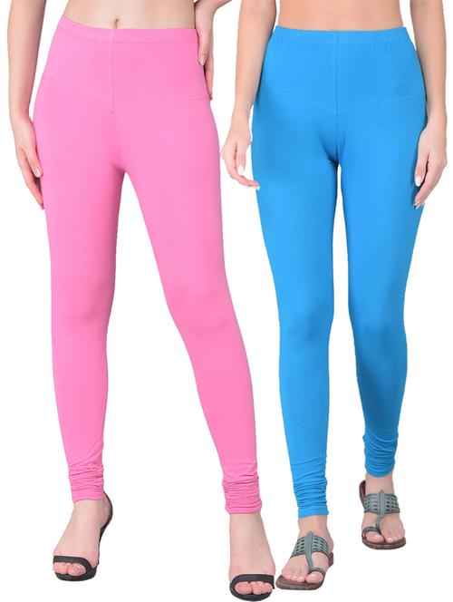 pack of 2 solid full length leggings - 21362085 - Very Small Image - 1
