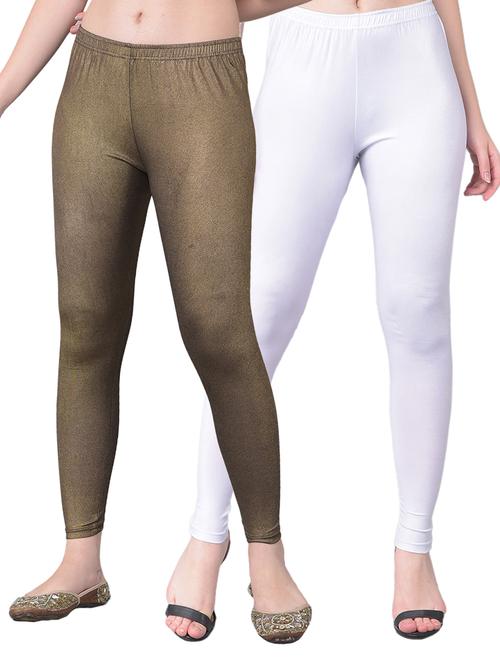 pack of 2 multi colored combo leggings - 21362112 - Very Small Image - 1