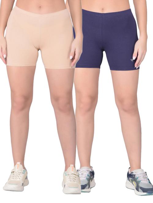women pack of 2 solid cycling short - 21362769 - Very Small Image - 1