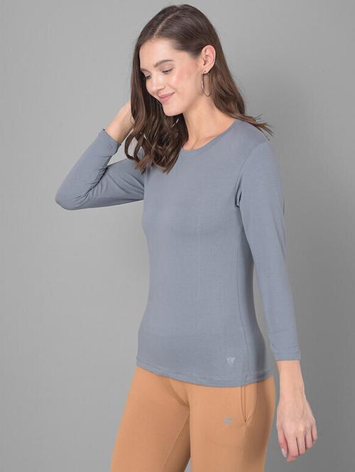 women solid round neck t-shirt - 21363607 - Very Small Image - 1