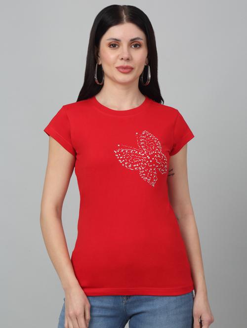 women placement print short sleeves t-shirt - 21363961 - Very Small Image - 1