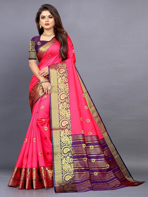 women self design banarasi saree with blouse - 21364246 - Very Small Image - 1