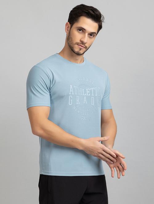 men round neck front print t-shirt - 21364404 - Very Small Image - 1