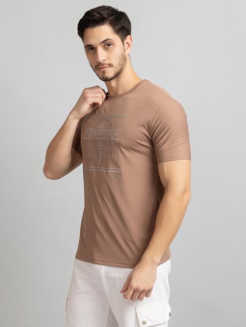 men round neck front print t-shirt - 21364462 - Very Small Image - 1