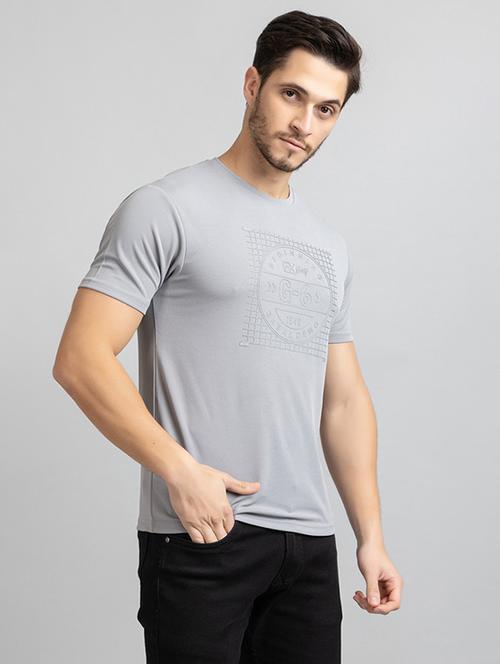 men round neck front print t-shirt - 21364485 - Very Small Image - 1