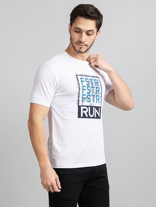 men round neck front print t-shirt - 21364488 - Very Small Image - 1