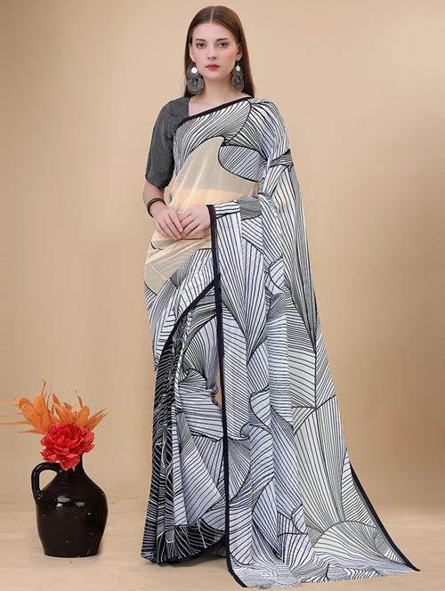 women printed saree - 21364849 - Very Small Image - 1