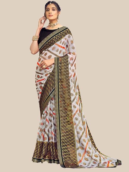 women printed saree - 21364862 - Very Small Image - 1