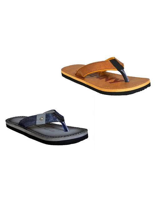 men pack of 2 slip on flip flops - 21364990 - Very Small Image - 1