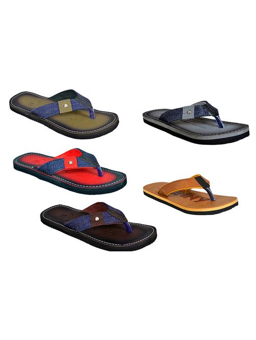 men pack of 5 slip on flip flops - 21365027 - Very Small Image - 1