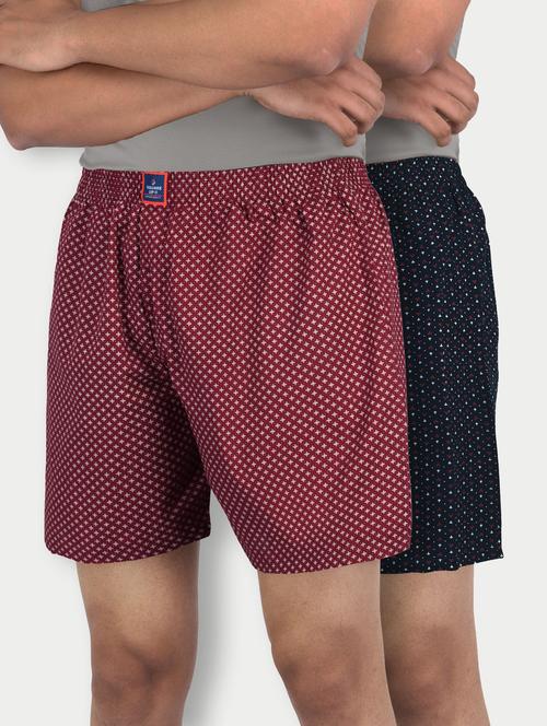 pack of 2 printed mid rise boxers - 21365095 - Very Small Image - 1