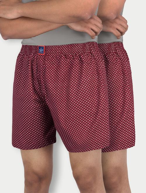 pack of 2 printed mid rise boxers - 21365109 - Very Small Image - 1