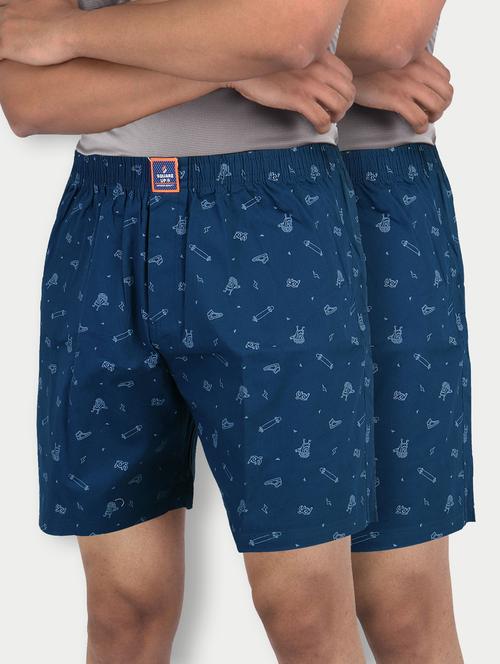 pack of 2 printed mid rise boxers - 21365176 - Very Small Image - 1