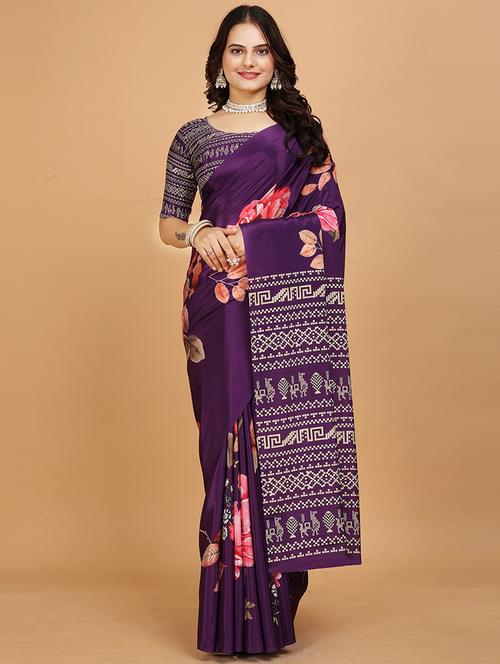 women printed saree - 21366480 - Very Small Image - 1