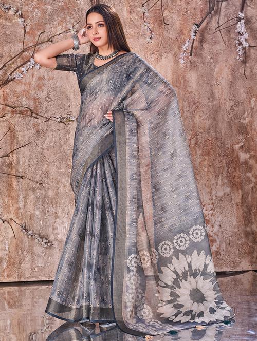 women printed saree - 21366494 - Very Small Image - 1