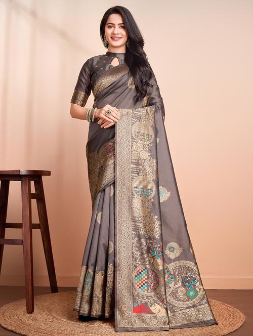 women self design banarasi saree - 21367570 - Very Small Image - 1