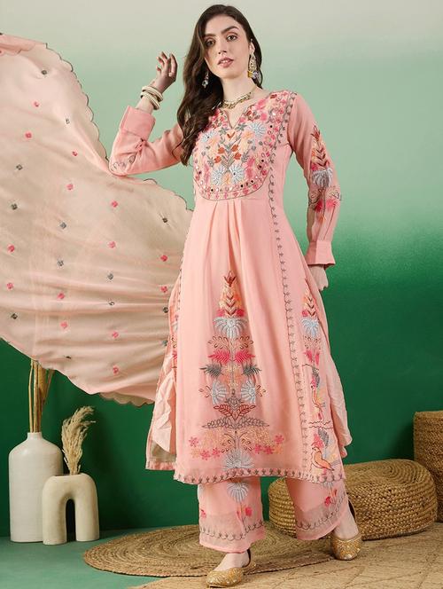 women kurta palazzo set wit dupatta - 21368017 - Very Small Image - 1