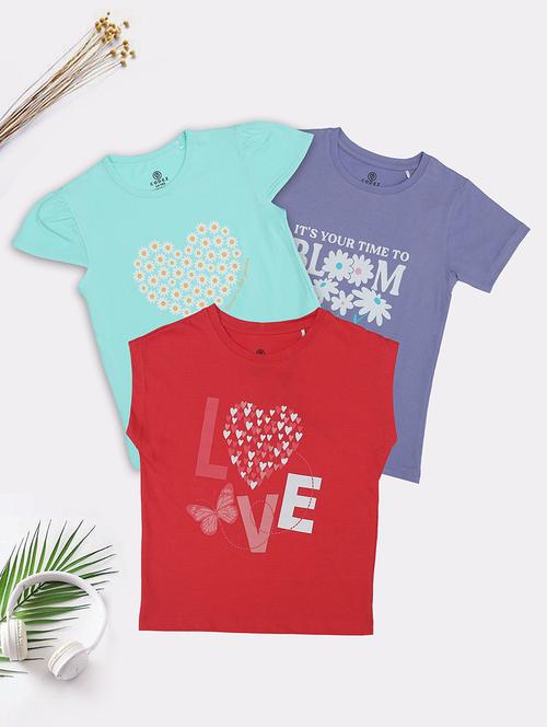 kids combo pack of 3 printed tees - 21371365 - Very Small Image - 1