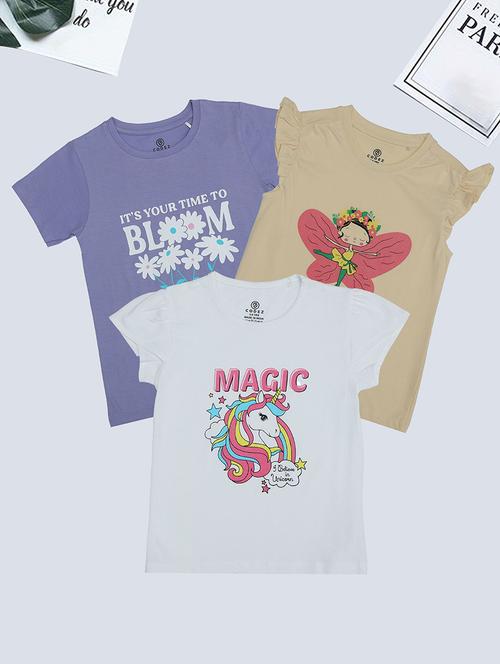 kids combo pack of 3 printed tees - 21371369 - Very Small Image - 1