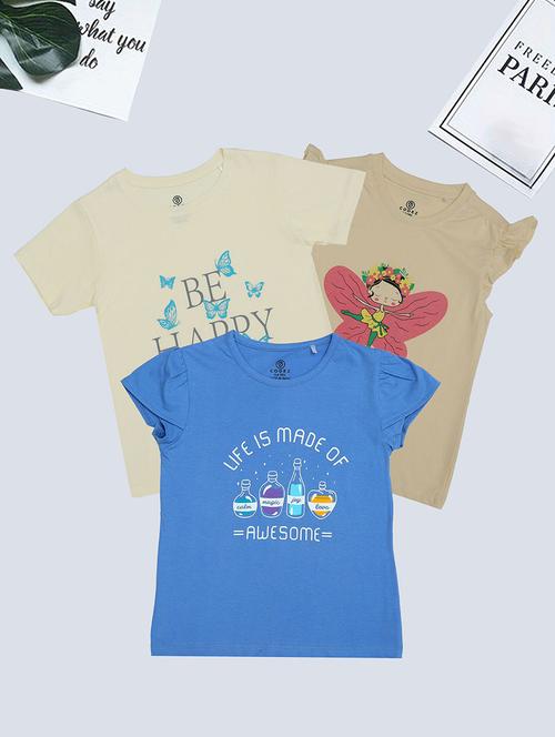 kids combo pack of 3 printed tees - 21371372 - Very Small Image - 1