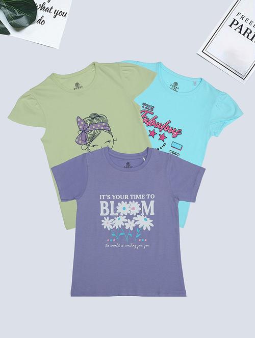 kids combo pack of 3 printed tees - 21371386 - Very Small Image - 1