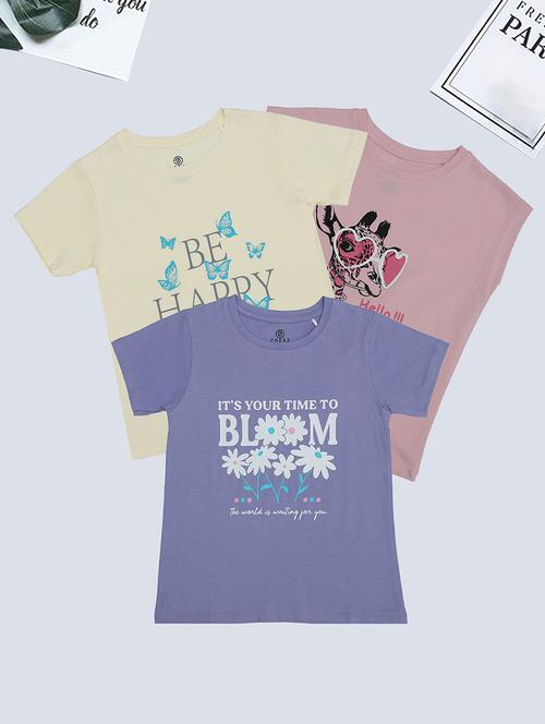 kids combo pack of 3 printed tees - 21371387 - Very Small Image - 1