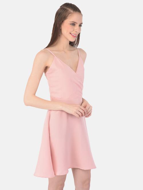 women v neck solids a-line dress - 21372667 - Very Small Image - 1