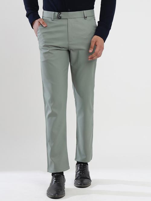 men solid flat front formal trouser - 21374361 - Very Small Image - 1