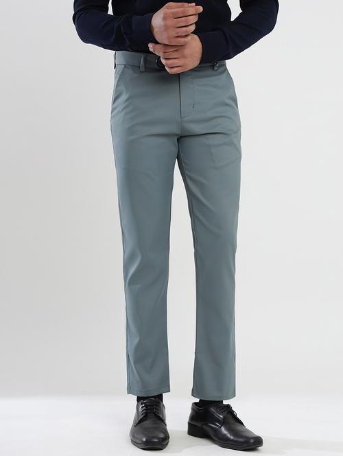 men solid flat front formal trouser - 21374367 - Very Small Image - 1