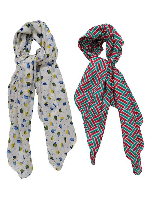 women pack of 2 printed scarves - 21374538 - Very Small Image - 1