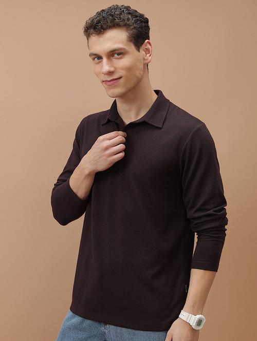 men plain long sleeve polo t-shirt - 21375070 - Very Small Image - 1