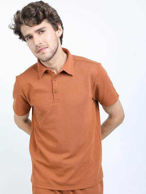 men plain polo neck t-shirt - 21375473 - Very Small Image - 1