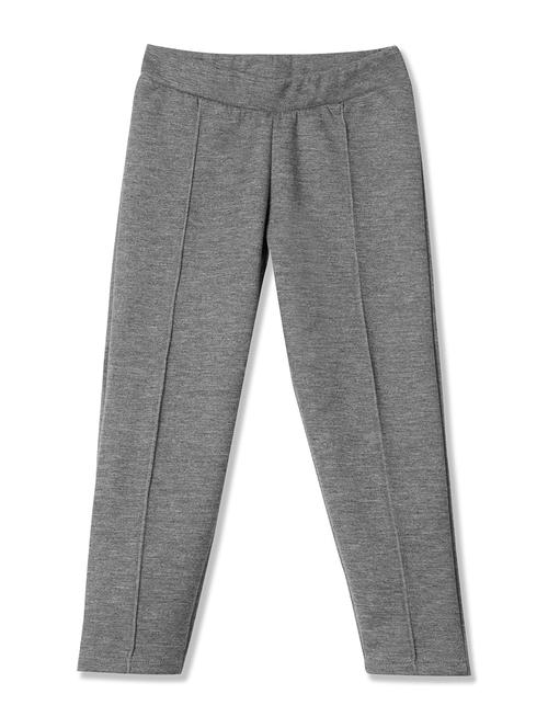 girls grey solid casual trouser - 21380791 - Very Small Image - 1