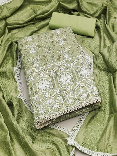 women embroidered unstitched suit set - 21381276 - Very Small Image - 1