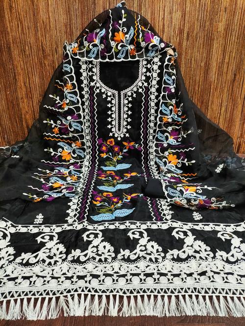 women embroidered unstitched suit set - 21381339 - Very Small Image - 1