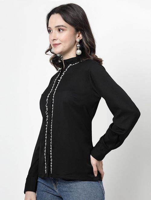 women black polyester regular shirt - 21382540 - Very Small Image - 1