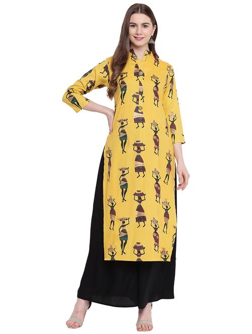women printed kurta palazzo set - 21383491 - Very Small Image - 1