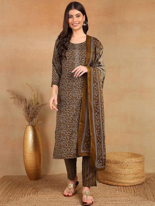 women three quarter sleeve suit set - 21384933 - Very Small Image - 1