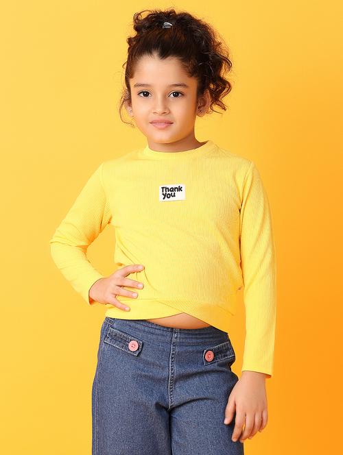 girls self design long sleeves tee - 21385471 - Very Small Image - 1