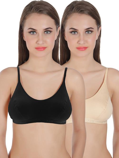 pack of 2 solid sports bra - 21386040 - Very Small Image - 1