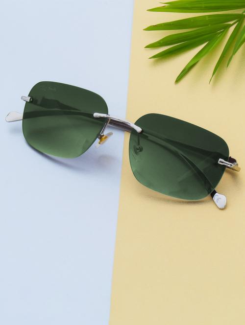 ted smith rimless square shape branded latest and stylish sunglasses | polycarbonate lens & 100 % uv protection | men & women - 21387321 - Very Small Image - 1