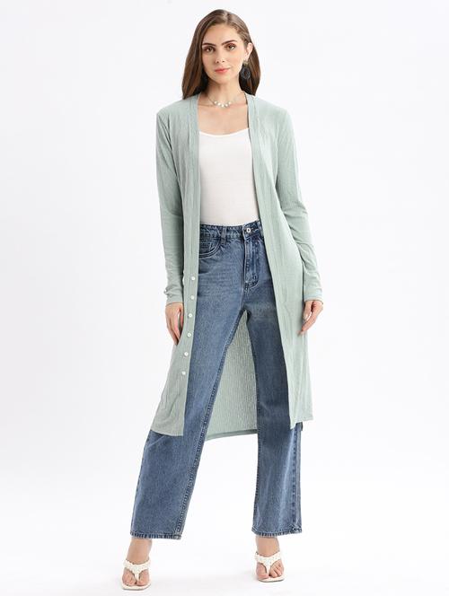 sea green self-designed regular shrug - 21387537 - Very Small Image - 1