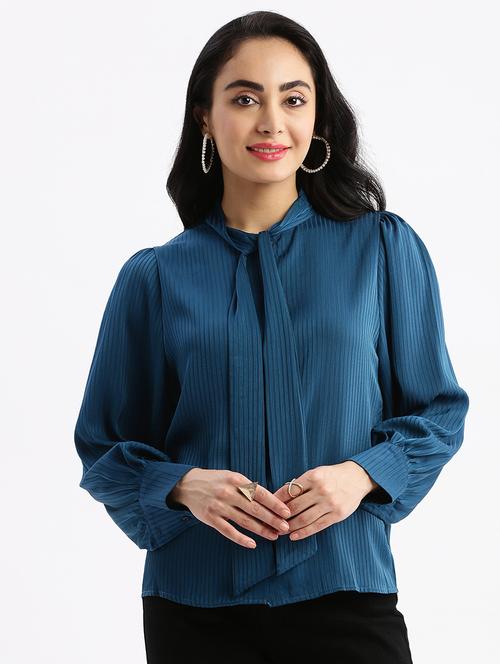 teal stripes regular shirt - 21387618 - Very Small Image - 1