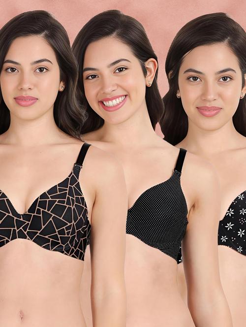 pack of 3 printed bra combos - 21388961 - Very Small Image - 1