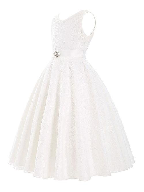 girls self design fit & flare frock - 21389451 - Very Small Image - 1