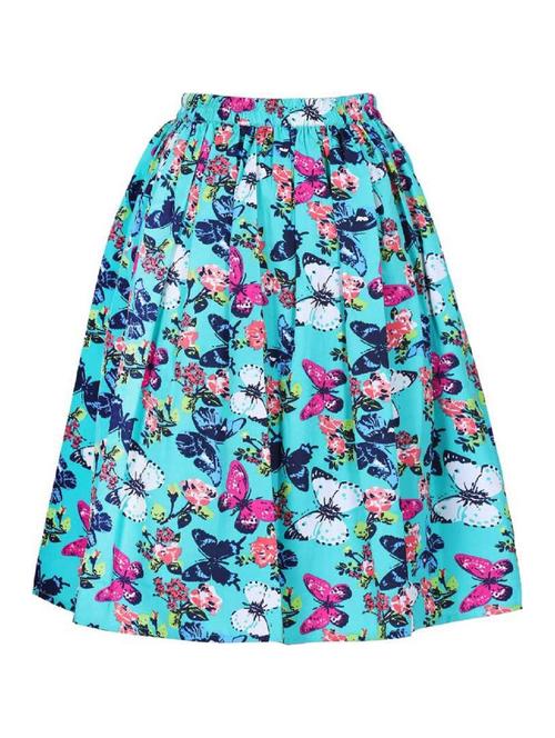 kids blue crepe flared skirt - 21389598 - Very Small Image - 1